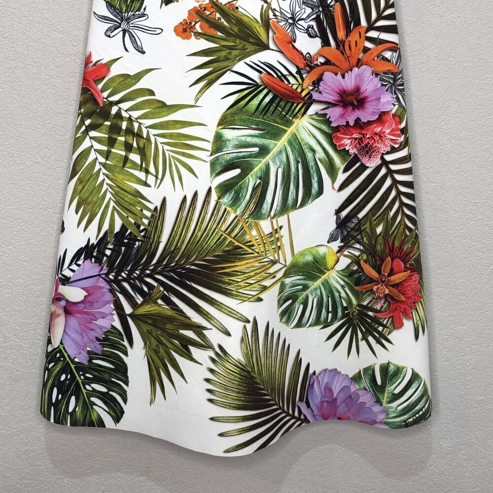 Clover Canyon Dress Womens Small Tropical Floral Print Sleeveless Cutout USA - Picture 5 of 10